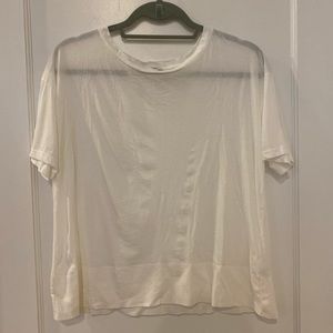 VINCE Cropped White Tee
